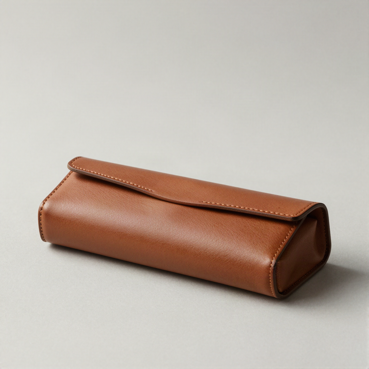 Leather-Wrapped Hard Glasses Case
