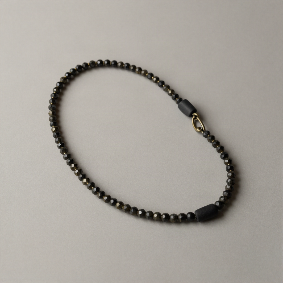 Beaded Eyewear Chain, Antique Brass
