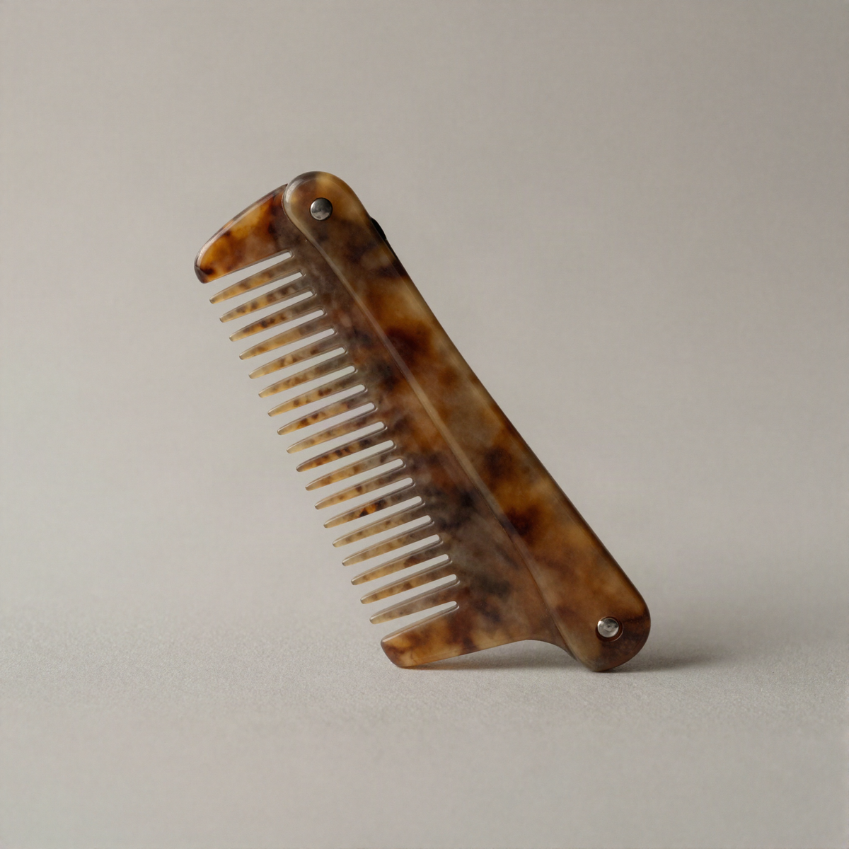 Folding Beard Comb, Cellulose Acetate