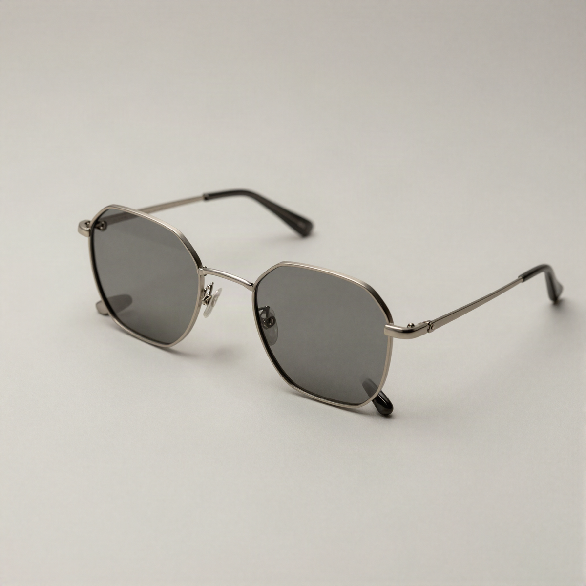 Wire Hexagon Sunglasses, Gunmetal