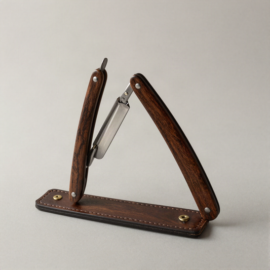 Straight Razor with Leather Strop