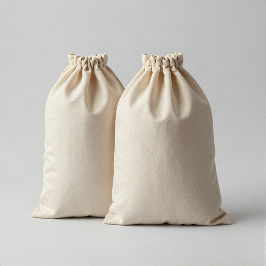 Shoe Bags, Pair, Cotton Twill