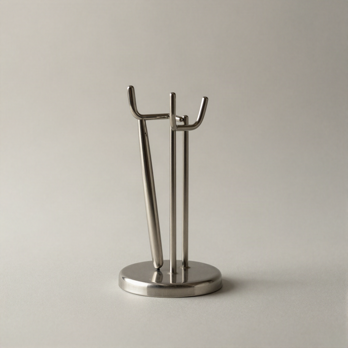 Nickel Razor Stand and Brush Holder
