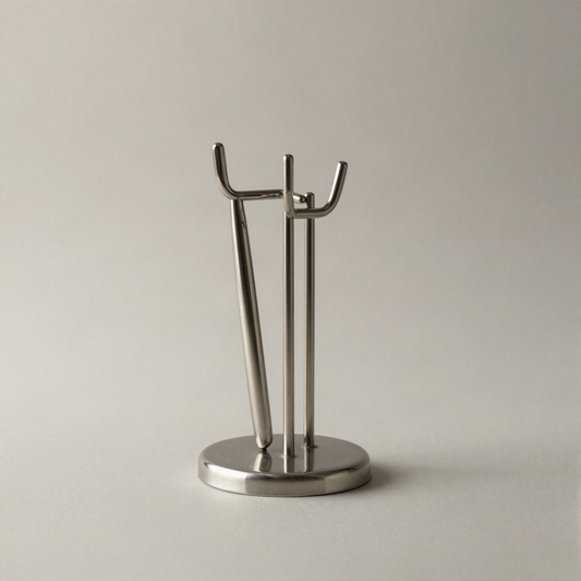 Nickel Razor Stand and Brush Holder
