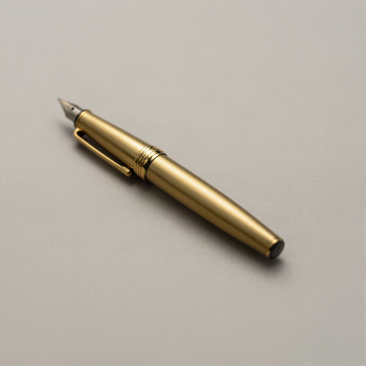 Brass Fountain Pen, Fine Nib