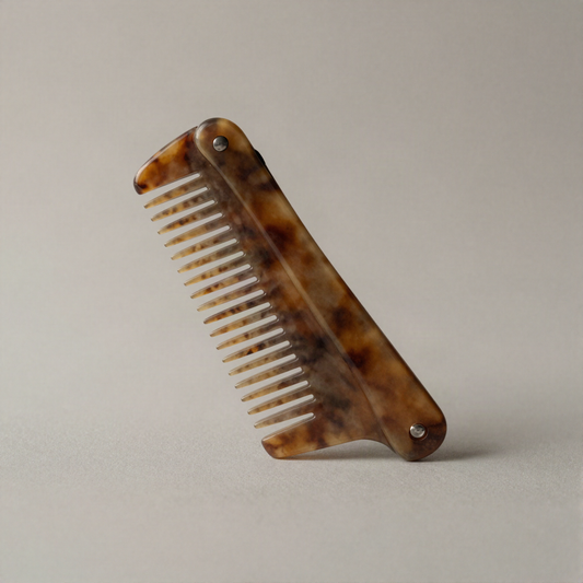 Folding Beard Comb, Cellulose Acetate